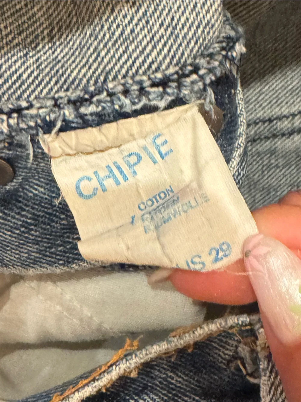 Vintage Chipie patchwork high waisted mom jeans